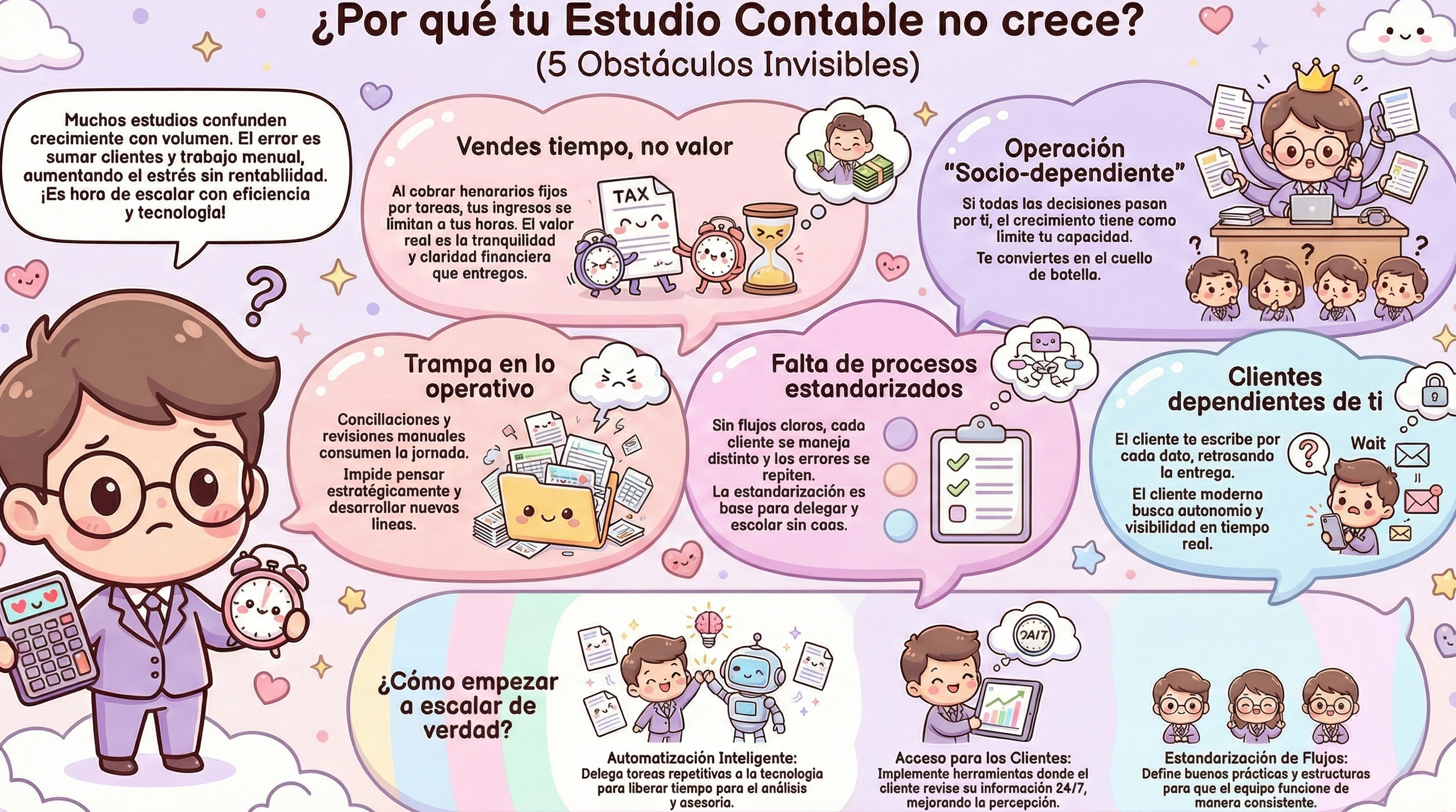 Infografía crecimiento estudio contable
