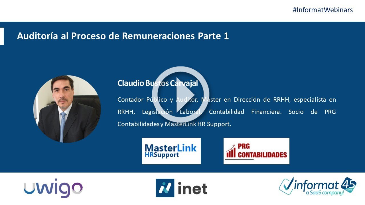 Webinar Auditoría al Proceso de Remuneraciones Parte 1 foto play