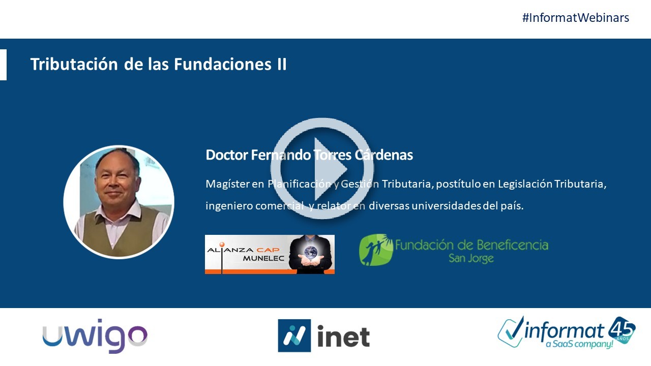 Webinar Tributación de las Fundaciones IIplay