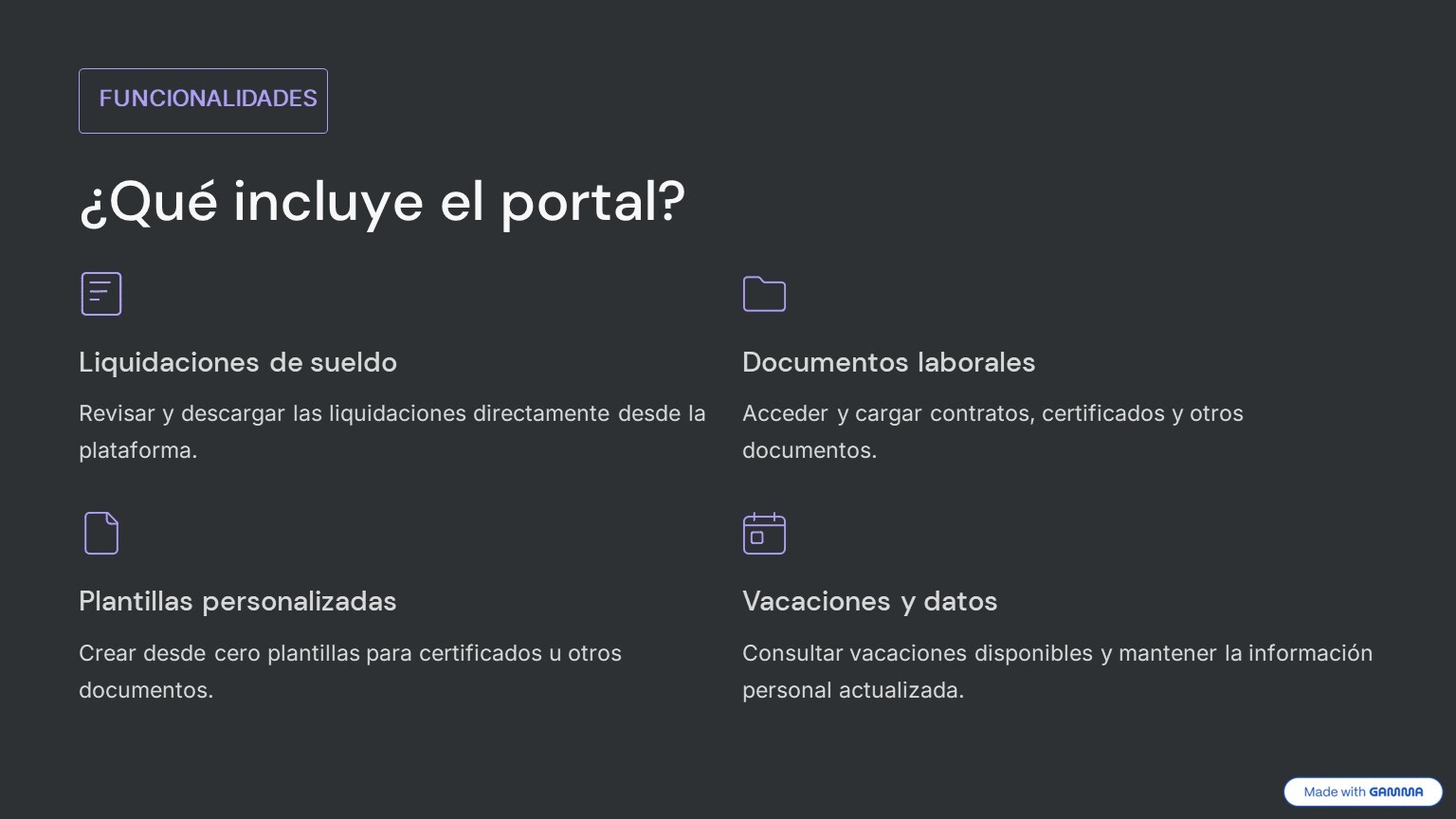 que Incluye en portal colaboradores de Uwigo