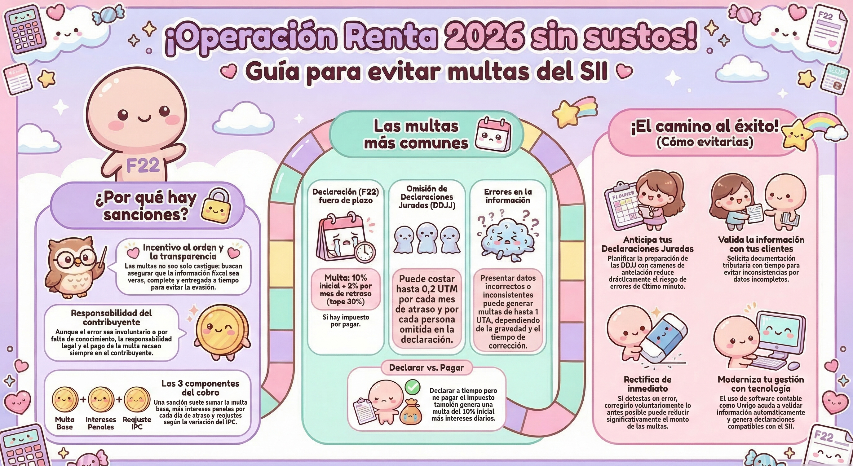 Multas en la Operación Renta 2026: cuáles son y cómo evitarlas